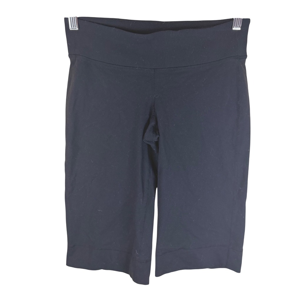 Lululemon‎ Groove Mid-Rise Black Crop 15" Size 6 Activewear Stretch Compression
